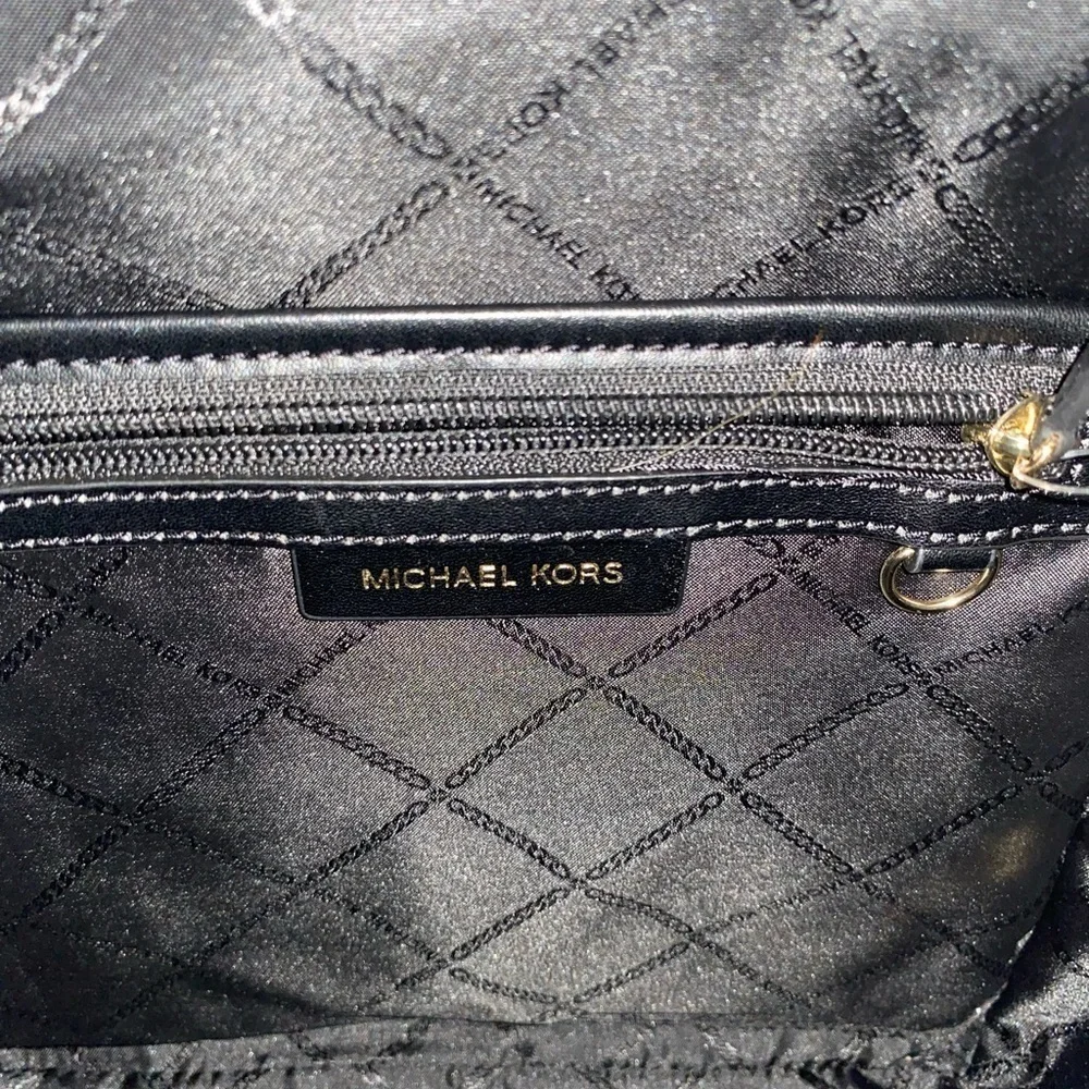 NWT-MICHAEL KORS-VALERIE-BLACK PEBBLED LEATHER BACKPACK-38F2G9VB2L
